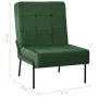 Silla de relajación de terciopelo verde oscuro 65x79x87 cm de vidaXL, Sillas - Ref: Foro24-325772, Precio: 129,45 €, Descuent...
