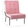 Silla de relajación de terciopelo rosa 65x79x87 cm de vidaXL, Sillas - Ref: Foro24-325774, Precio: 137,60 €, Descuento: %