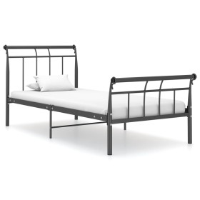 Estructura de cama de metal negra 90x200 cm de vidaXL, Camas y somieres - Ref: Foro24-325030, Precio: 74,23 €, Descuento: %