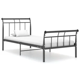 Estructura de cama de metal negra 90x200 cm de vidaXL, Camas y somieres - Ref: Foro24-325030, Precio: 69,60 €, Descuento: %