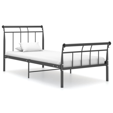 Estructura de cama de metal negra 90x200 cm de vidaXL, Camas y somieres - Ref: Foro24-325030, Precio: 74,23 €, Descuento: %