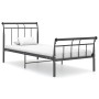 Estructura de cama de metal negra 90x200 cm de vidaXL, Camas y somieres - Ref: Foro24-325030, Precio: 74,23 €, Descuento: %