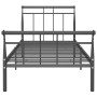 Estructura de cama de metal negra 90x200 cm de vidaXL, Camas y somieres - Ref: Foro24-325030, Precio: 74,23 €, Descuento: %