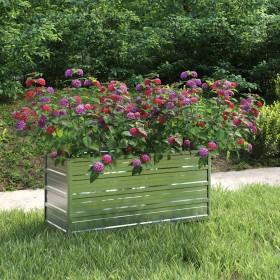 Arriate de acero galvanizado plateado 100x40x45 cm en Macetas y jardineras | Comprar online en Foru.es