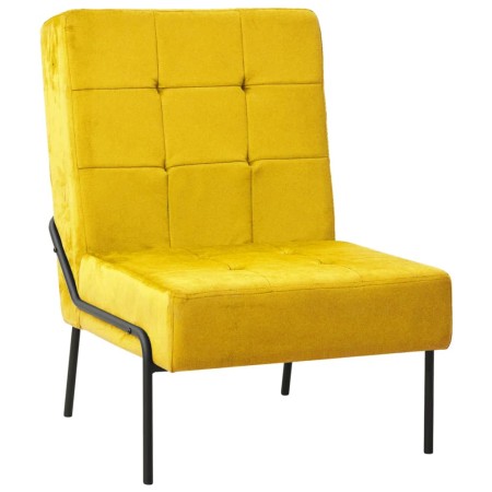 Silla de relajación de terciopelo amarillo mostaza 65x79x87 cm de vidaXL, Sillas - Ref: Foro24-325777, Precio: 149,05 €, Desc...