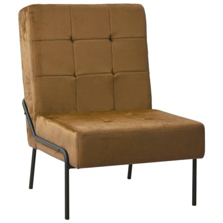 Silla de relajación de terciopelo marrón 65x79x87 cm de vidaXL, Sillas - Ref: Foro24-325778, Precio: 133,11 €, Descuento: %
