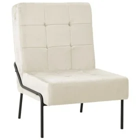 Silla de relajación de terciopelo crema blanca 65x79x87 cm de vidaXL, Sillas - Ref: Foro24-325779, Precio: 106,09 €, Descuent...