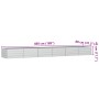 Arriate de acero galvanizado plateado 480x80x45 cm en Macetas y jardineras | Comprar online en Foru.es