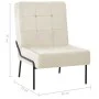 Silla de relajación de terciopelo crema blanca 65x79x87 cm de vidaXL, Sillas - Ref: Foro24-325779, Precio: 106,09 €, Descuent...
