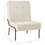 Silla de relajación de terciopelo crema blanca 65x79x87 cm de vidaXL, Sillas - Ref: Foro24-325779, Precio: 107,05 €, Descuent...