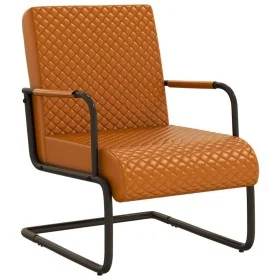 Brown synthetic leather cantilever chair by vidaXL, Armchairs - Ref: Foro24-325780, Price: 109,46 €, Discount: %