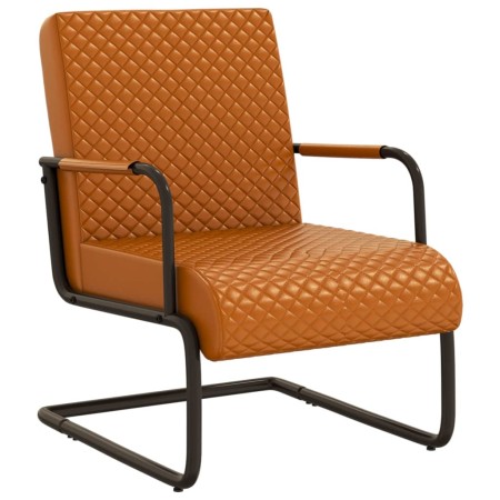 Silla voladiza cuero sintético marrón de vidaXL, Sillones - Ref: Foro24-325780, Precio: 110,46 €, Descuento: %