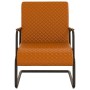 Silla voladiza cuero sintético marrón de vidaXL, Sillones - Ref: Foro24-325780, Precio: 110,46 €, Descuento: %