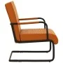 Silla voladiza cuero sintético marrón de vidaXL, Sillones - Ref: Foro24-325780, Precio: 109,46 €, Descuento: %