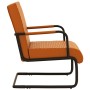Silla voladiza cuero sintético marrón de vidaXL, Sillones - Ref: Foro24-325780, Precio: 110,46 €, Descuento: %