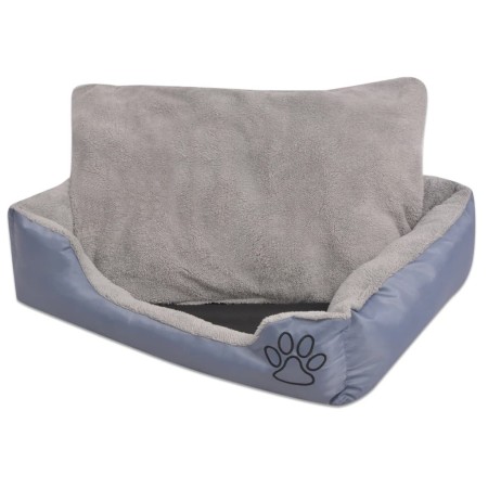 Cama para perro con cojín acolchado talla XL gris en Camas para perros | Comprar online en Foru.es