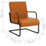 Silla voladiza cuero sintético marrón de vidaXL, Sillones - Ref: Foro24-325780, Precio: 110,46 €, Descuento: %