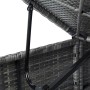 Tumbona de jardín con cojín de ratán sintético gris oscuro en Tumbonas | Comprar online en Foru.es