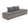 Tumbona de jardín con cojines y almohadas ratán sintético gris en Tumbonas | Comprar online en Foru.es