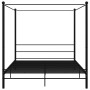 Estructura de cama con dosel metal negro 200x200 cm de vidaXL, Camas y somieres - Ref: Foro24-325069, Precio: 180,10 €, Descu...