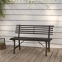 Banco de jardín 110 cm acero negro en Bancos de jardín | Comprar online en Foru.es