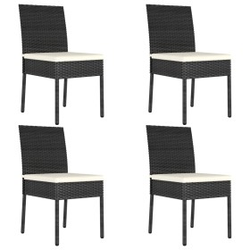 Sillas de comedor de jardín 4 unidades ratán sintético negro en Sillas de jardín | Comprar online en Foru.es