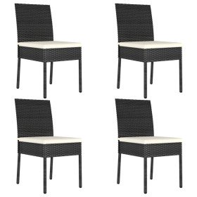 Sillas de comedor de jardín 4 unidades ratán sintético negro en Sillas de jardín | Comprar online en Foru.es