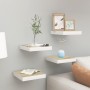 Estante flotante pared 4 uds MDF roble y blanco 23x23,5x3,8 cm de vidaXL, Estantes y estanterías - Ref: Foro24-326569, Precio...