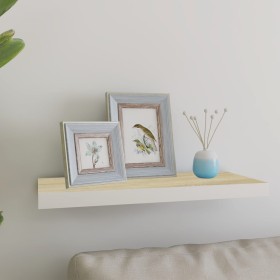 Estante flotante de pared MDF roble y blanco 60x23,5x3,8 cm de vidaXL, Estantes y estanterías - Ref: Foro24-326576, Precio: 1...