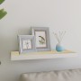 Estante flotante de pared MDF roble y blanco 60x23,5x3,8 cm de vidaXL, Estantes y estanterías - Ref: Foro24-326576, Precio: 1...