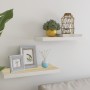 Estante flotante pared 2 uds MDF roble y blanco 60x23,5x3,8 cm de vidaXL, Estantes y estanterías - Ref: Foro24-326577, Precio...