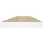 Floating wall shelf 2 pcs MDF oak and white 60x23.5x3.8 cm by vidaXL, Shelves and shelves - Ref: Foro24-326578, Price: 56,88 ...