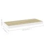 Floating wall shelf 2 pcs MDF oak and white 60x23.5x3.8 cm by vidaXL, Shelves and shelves - Ref: Foro24-326578, Price: 56,88 ...