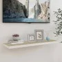 Estante flotante de pared blanco y roble MDF 90x23,5x3,8 cm de vidaXL, Estantes y estanterías - Ref: Foro24-326582, Precio: 2...
