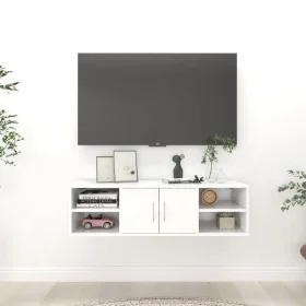 Plywood white wall shelf 102x30x29 cm by vidaXL, Shelves and shelves - Ref: Foro24-806256, Price: 68,69 €, Discount: %