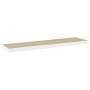 Estante flotante pared 4 uds MDF roble y blanco 120x23,5x3,8 cm de vidaXL, Estantes y estanterías - Ref: Foro24-326587, Preci...