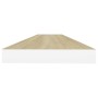 Estante flotante pared 4 uds MDF roble y blanco 120x23,5x3,8 cm de vidaXL, Estantes y estanterías - Ref: Foro24-326587, Preci...