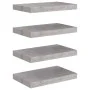 Estantes flotantes de pared 4 uds gris MDF 40x23x3,8 cm de vidaXL, Estantes y estanterías - Ref: Foro24-326593, Precio: 42,71...