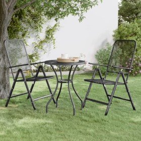Silla jardín plegable 2 uds antracita malla metálica expandida en Sillas de jardín | Comprar online en Foru.es