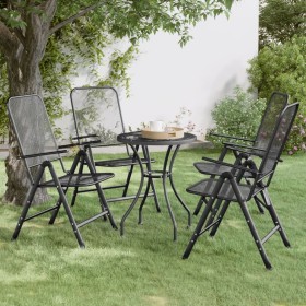 Silla jardín plegable 4 uds antracita malla metálica ampliada en Sillas de jardín | Comprar online en Foru.es