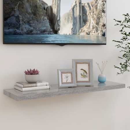 Estante flotante de pared gris hormigón MDF 90x23,5x3,8 cm de vidaXL, Estantes y estanterías - Ref: Foro24-326603, Precio: 27...