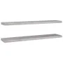 Estante flotante pared 2 uds MDF gris hormigón 120x23,5x3,8 cm de vidaXL, Estantes y estanterías - Ref: Foro24-326607, Precio...