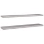 Estante flotante pared 2 uds MDF gris hormigón 120x23,5x3,8 cm de vidaXL, Estantes y estanterías - Ref: Foro24-326607, Precio...