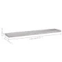 Estante flotante pared 2 uds MDF gris hormigón 120x23,5x3,8 cm de vidaXL, Estantes y estanterías - Ref: Foro24-326607, Precio...