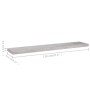Estante flotante pared 2 uds MDF gris hormigón 120x23,5x3,8 cm de vidaXL, Estantes y estanterías - Ref: Foro24-326607, Precio...