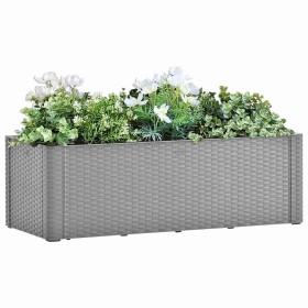 Arriate con sistema de riego automático gris 100x43x33 cm en Macetas y jardineras | Comprar online en Foru.es