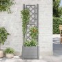 Jardinera con enrejado PP gris piedra 43x43x142 cm en Macetas y jardineras | Comprar online en Foru.es
