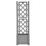 Jardinera con enrejado PP gris piedra 43x43x142 cm en Macetas y jardineras | Comprar online en Foru.es