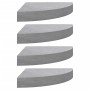 Estantes de esquina pared 4 uds MDF gris hormigón 25x25x3,8 cm de vidaXL, Estantes y estanterías - Ref: Foro24-326635, Precio...