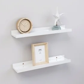 Estantes de pared 2 unidades blanco brillo 40x9x3 cm de vidaXL, Estantes y estanterías - Ref: Foro24-326648, Precio: 15,61 €,...